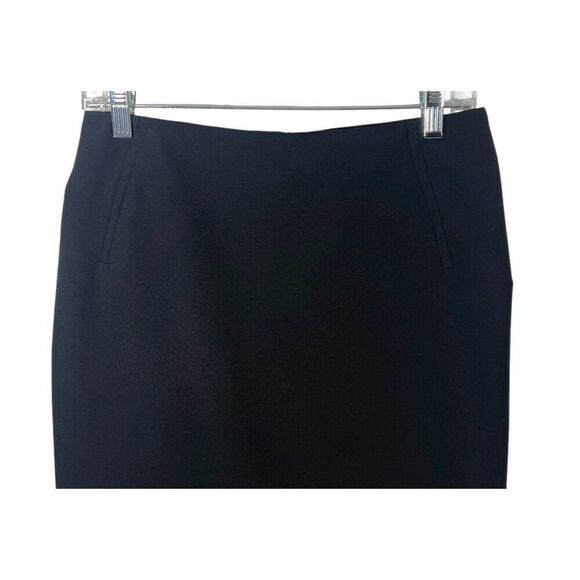 Gianni Versace ! Zipper Pencil Midi Skirt Black Solid Classic Back Size 8-10 - Picture 4 of 13